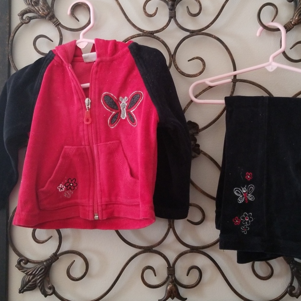 Soft velour pant set